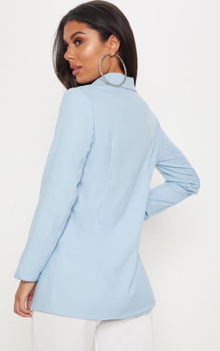 Blue Boyfriend Blazer Side View