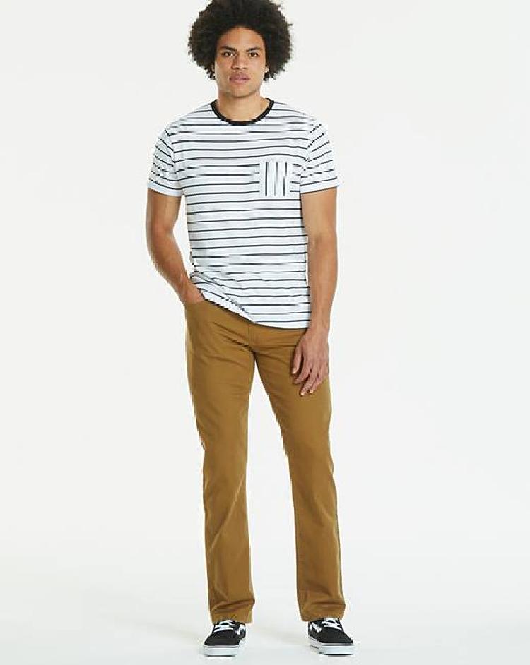 Jacamo Tobacco Straight Gaberdine Jeans Full Body View