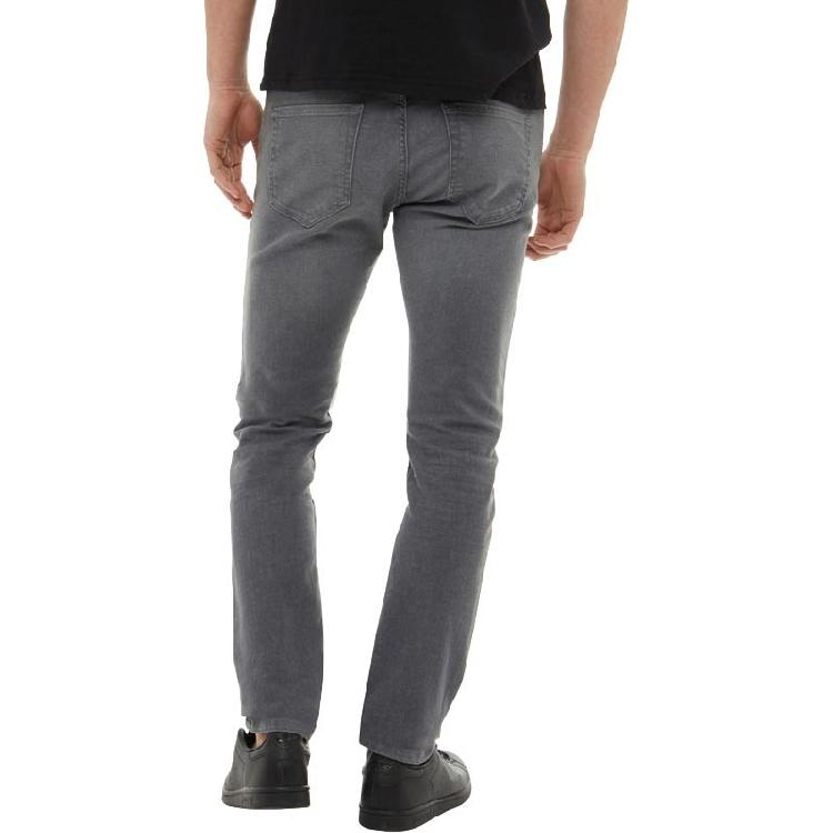 Mens Loom Slim Fit Jeans Medium Grey Denim Back View