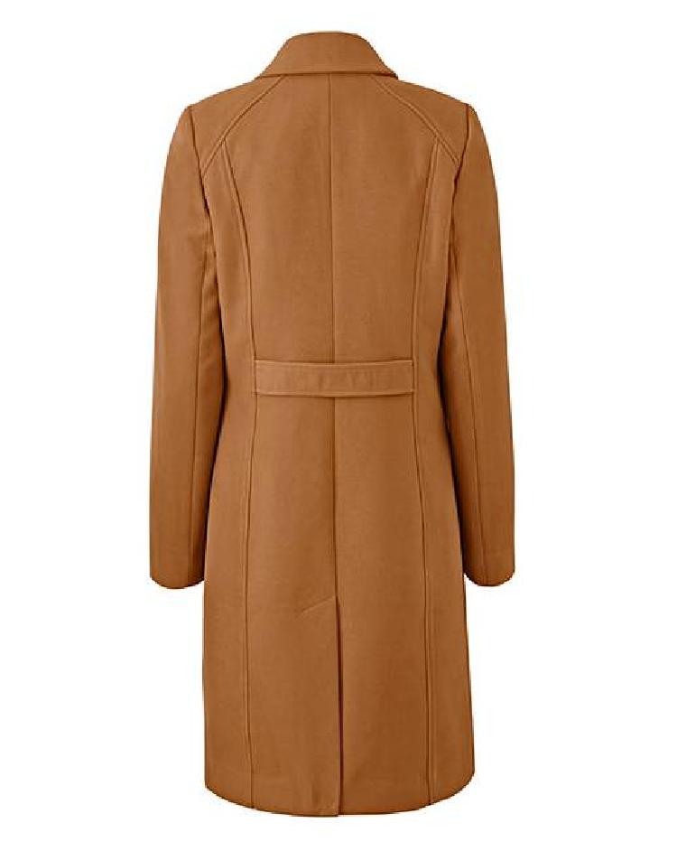 Single breasted coat arms folded back view no model