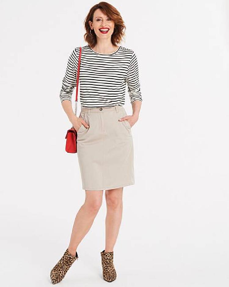Stretch Chino Skirt