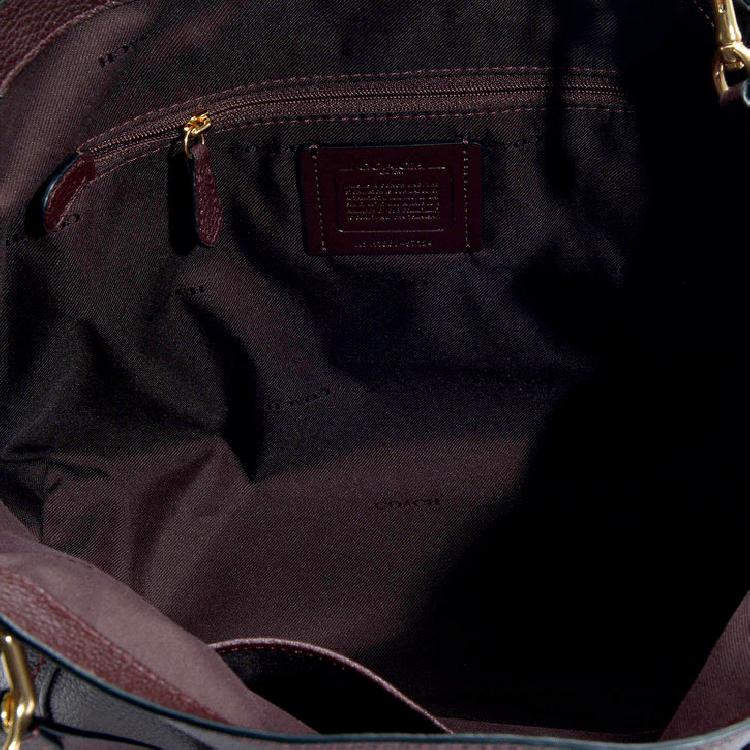 Coach Polished Pebble Leather Edie 28 Shoulder Bag